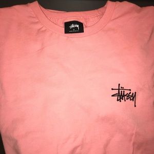 Pink Stussy T shirt